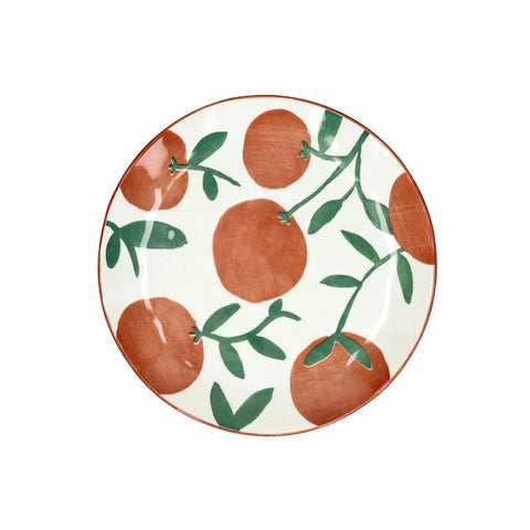 Plato de porcelana NARANJAS MYKONOS Ø20.3cm rincón del mueble Madrid Pomax