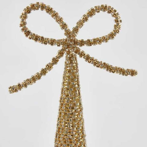 Cono dorado con lazo 66 cm