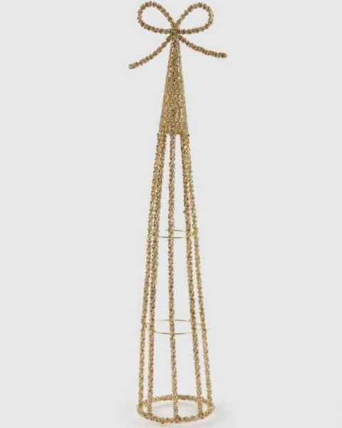 Cono dorado con lazo 66 cm