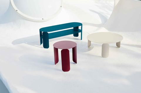 Mesa baja BEBOB de Ø 80 cm FERMOB de Rincón del Mueble