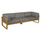 Sofá club BELLEVIE para 3 personas de la marca francesa Fermob. Comprar Fermob online. Rincón del Mueble