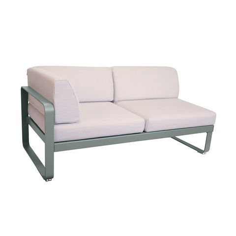 Modulo  BELLEVIE  en esquina derecha 2 plazas cojin PEARL de la marca fermob. comprar online fermob en rincon del mueble. RDM online