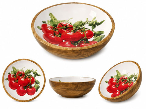 Bol madera TOMATES