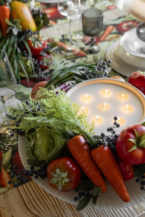 Vela VANILLA com prato de cerâmica