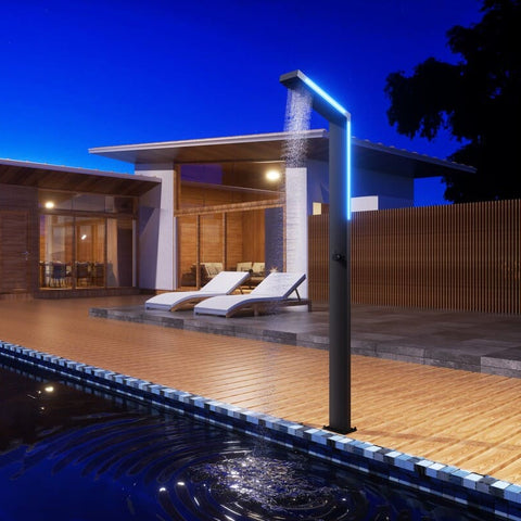 Ducha para piscina SENSE led negro mate POOLIMEX RINCÓN DEL MUEBLE MADRID