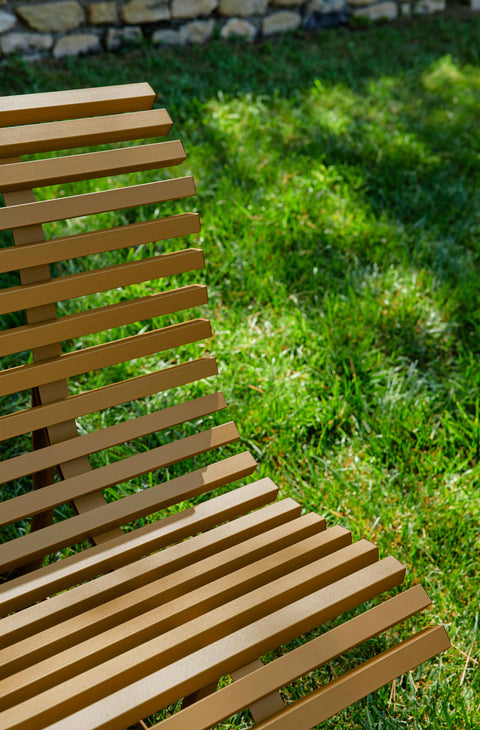 Banco LOUISIANE para 4 personas de la marca francesa Fermob. Comprar Fermob online. Rincón del Mueble