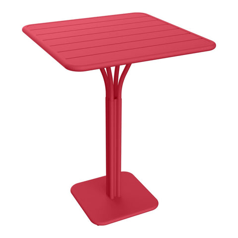 Mesa alta LUXEMBURGO com pedestal, 80x80cm