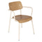 Silla de roble con reposabrazos STUDIE Fermob Rincón del Mueble