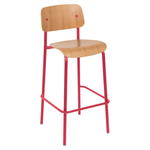 Silla alta de bar de roble STUDIE H75
