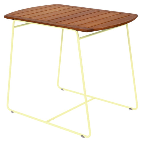 Mesa de teca SURPRISING de acero y teca de la marca Fermob. comprar online en ricon del mueble