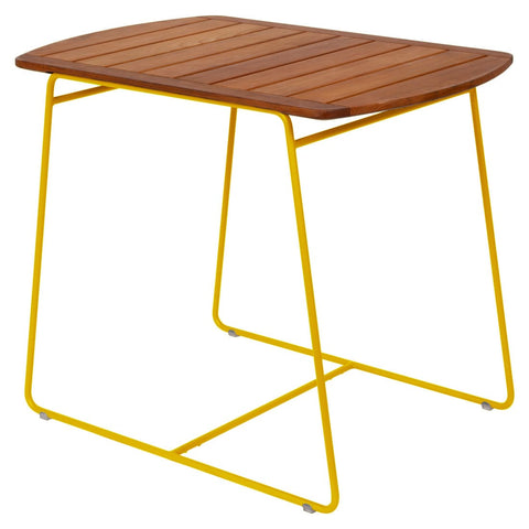 Mesa de teca SURPRISING de acero y teca de la marca Fermob. comprar online en ricon del mueble