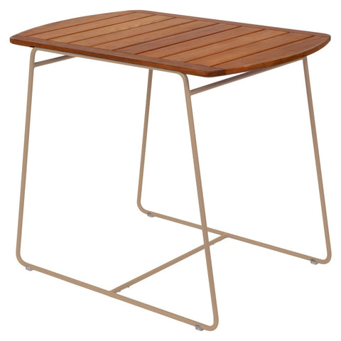 Mesa de teca SURPRISING de acero y teca de la marca Fermob. comprar online en ricon del mueble