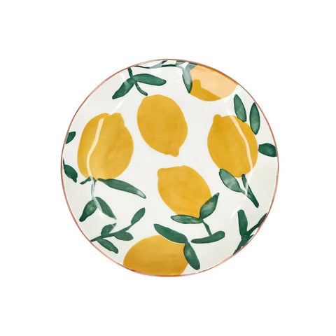 Plato de porcelana LIMONES MYKONOS Ø20.3cm POMAX Rincón del Mueble Madrid