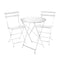 Set BISTRO Mesa Ø60cm y 2 Sillas