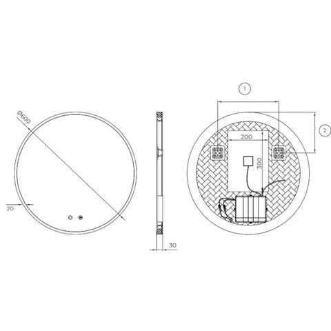 Espejo ATENAS luz frontal LEDIMEX RDM Rincón del Mueble Madrid
