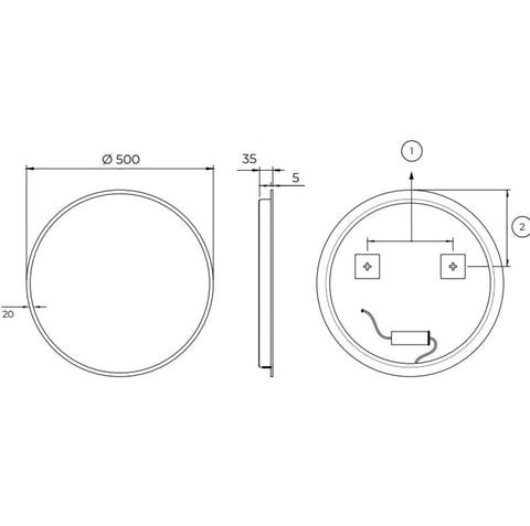 Espejo BÉLGICA luz frontal LEDIMEX RDM RINCON DEL MUEBLE Madrid