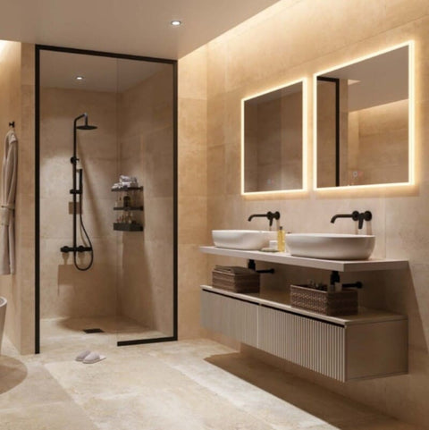 Espejo BOSTON con marco iluminado y función antivaho LEVIMEX RDM Madrid Rincón del Mueble