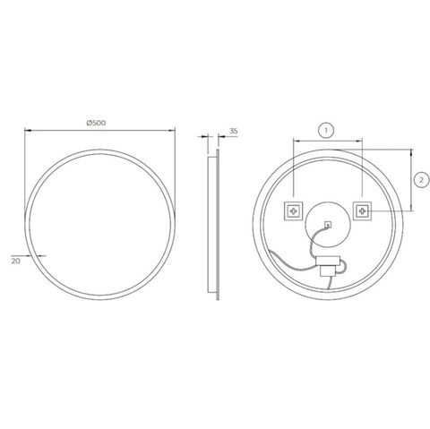 Espejo LONDRES luz frontal LEDIMEX RDM RINCON DEL MUEBLE MADRID