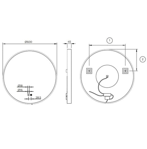 Espejo NEPAL luz perimetral LEDIMEX RDM Rincón del Mueble Madrid