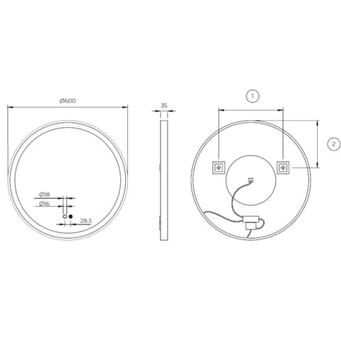 Espejo PARIS luz frontal LEDIMEX RDM Madrid Rincón del Mueble