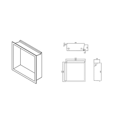 Hornacina INDIC 33x33cm con luz led MEDIMEX RDM Rincón del Mueble MADRID