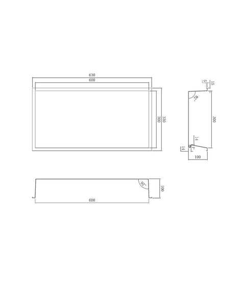Hornacina OCEANIC 63x33cm con luz led MEDIMEX RDM rincón del Mueble Madrid