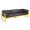 Sofá club BELLEVIE para 3 personas de la marca francesa Fermob. Comprar Fermob online. Rincón del Mueble
