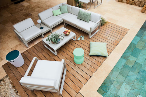 Módulo derecho BELLEVIE 2 plazas. Rincón del Mueble RDM Madrid España. Colección Bellevie de la marca FERMOB. Comprar online mobiliario exterior e interior Fermob.