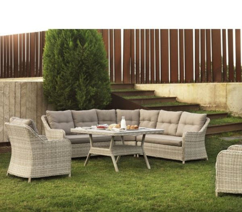 Conjunto MALLORCA de 4 plazas de aluminio | GABAR | Rincón del mueble | rincondelmueble.com