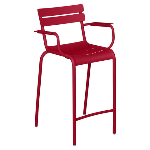 Silla alta con reposabrazos de bar LUXEMBOURG, comprar mobiliario online de la marca FERMOB en Rincón del Mueble RDM Madrid España