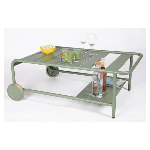 Mesa baja con ruedas LUXEMBOURG. Fermob online. Rincón del Mueble