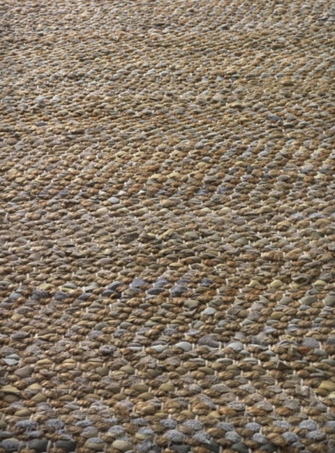 Alfombra de algodón, cuero y yute RDM