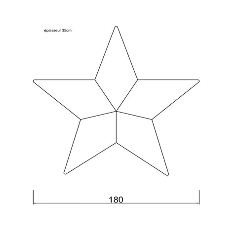 Puf flotante ESTRELLA XL efecto rafia MX HOME RDM Madrid